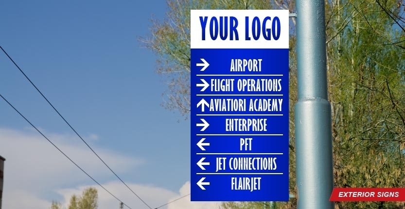 Exterior Directional Sign with Your Logo